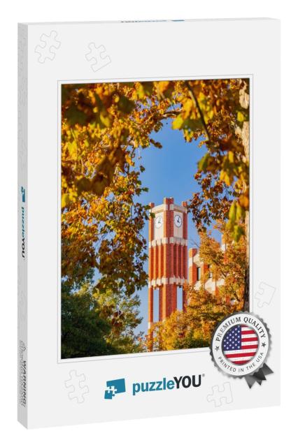 Afternoon View of the Clock Tower of University of Oklaho... Jigsaw Puzzle