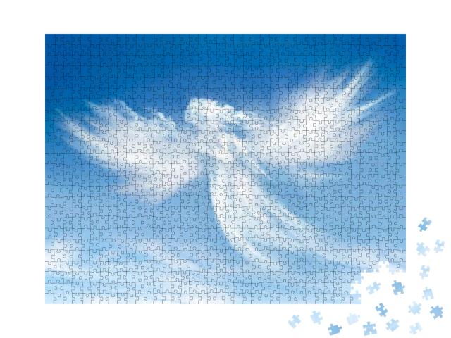 Angel in the Clouds... Jigsaw Puzzle with 1000 pieces