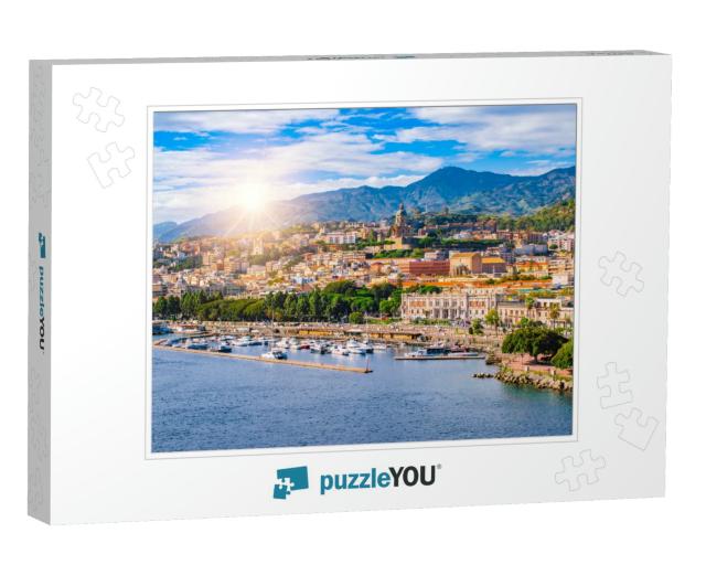 Beautiful Cityscape & Harbor of Messina, Sicily, Italy... Jigsaw Puzzle