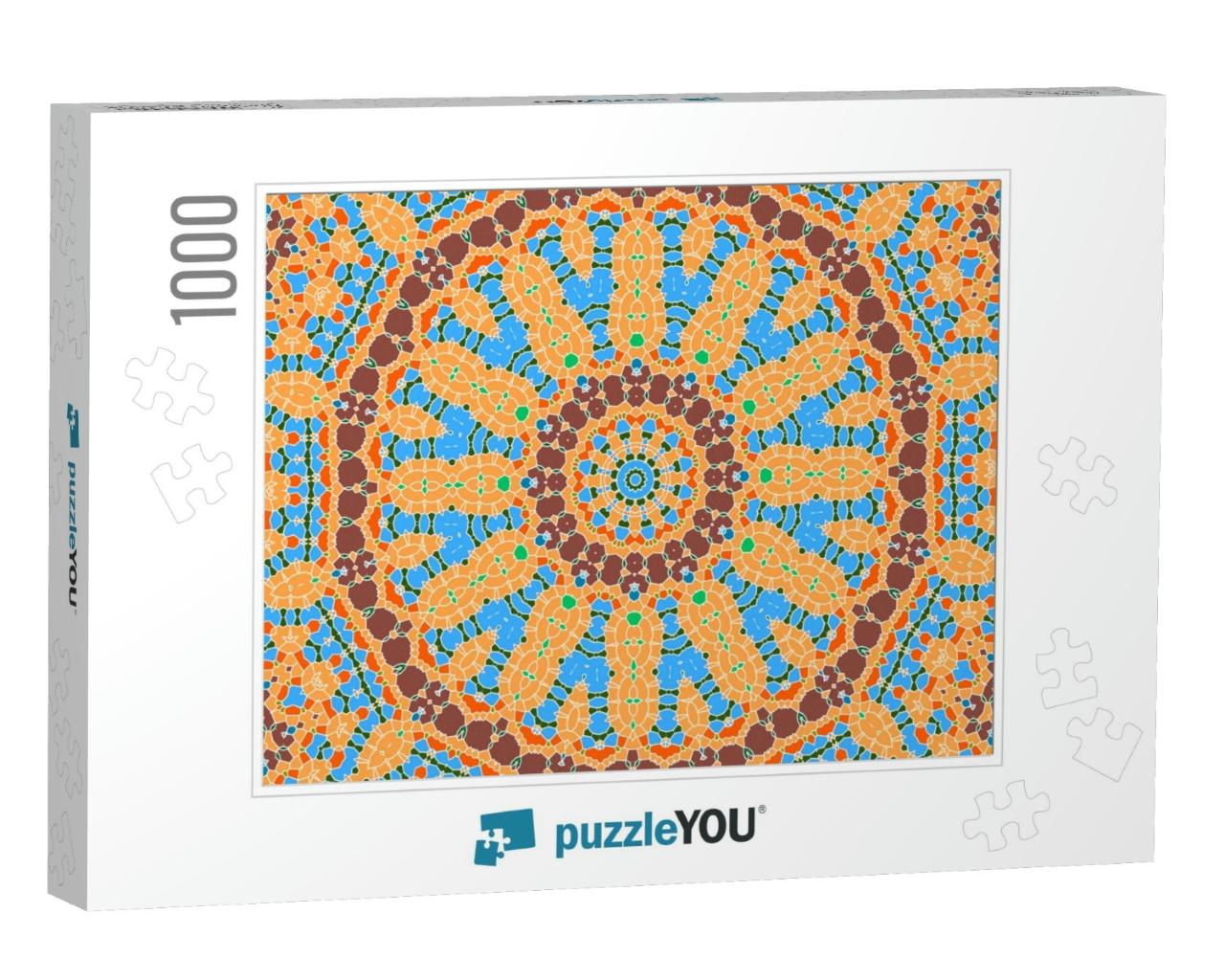 Geometric Ornament. Decorative Mosaic Texture. Abstract B... Jigsaw Puzzle with 1000 pieces