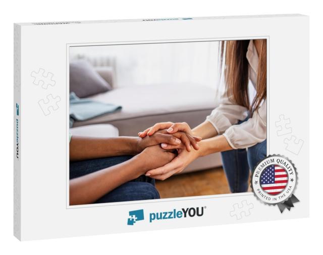 Close-Up of Psychiatrist Hands Together Holding Palm of H... Jigsaw Puzzle