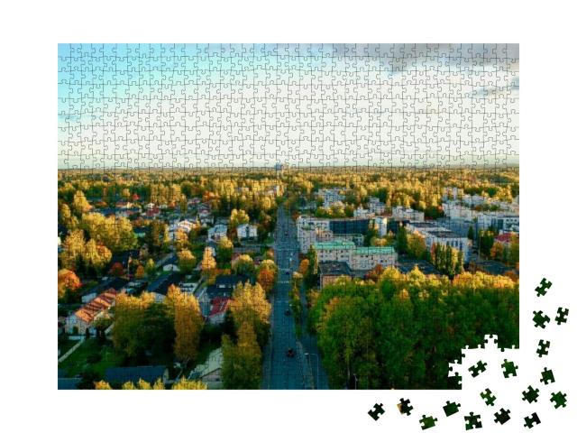 Aerial Picture. Colorful Autumn in Korso Vantaa, Finland... Jigsaw Puzzle with 1000 pieces