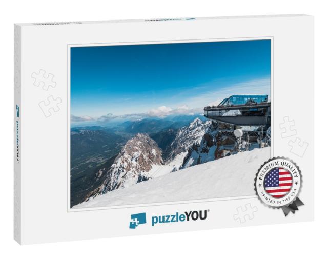 At the Top of Zugspitze, Highest Mountain of Germany, Dur... Jigsaw Puzzle