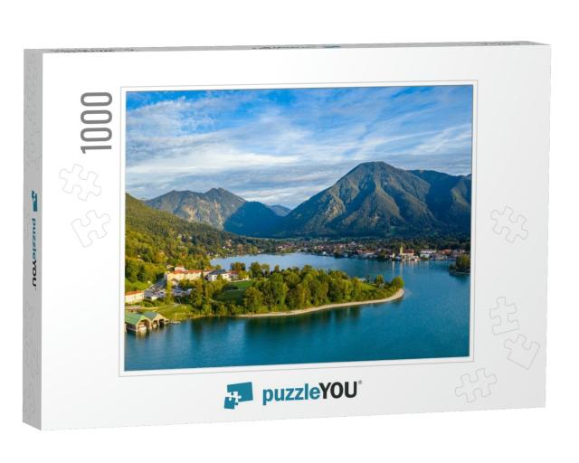 Tegernsee, Germany. Lake Tegernsee in Rottach-Egern Bavar... Jigsaw Puzzle with 1000 pieces