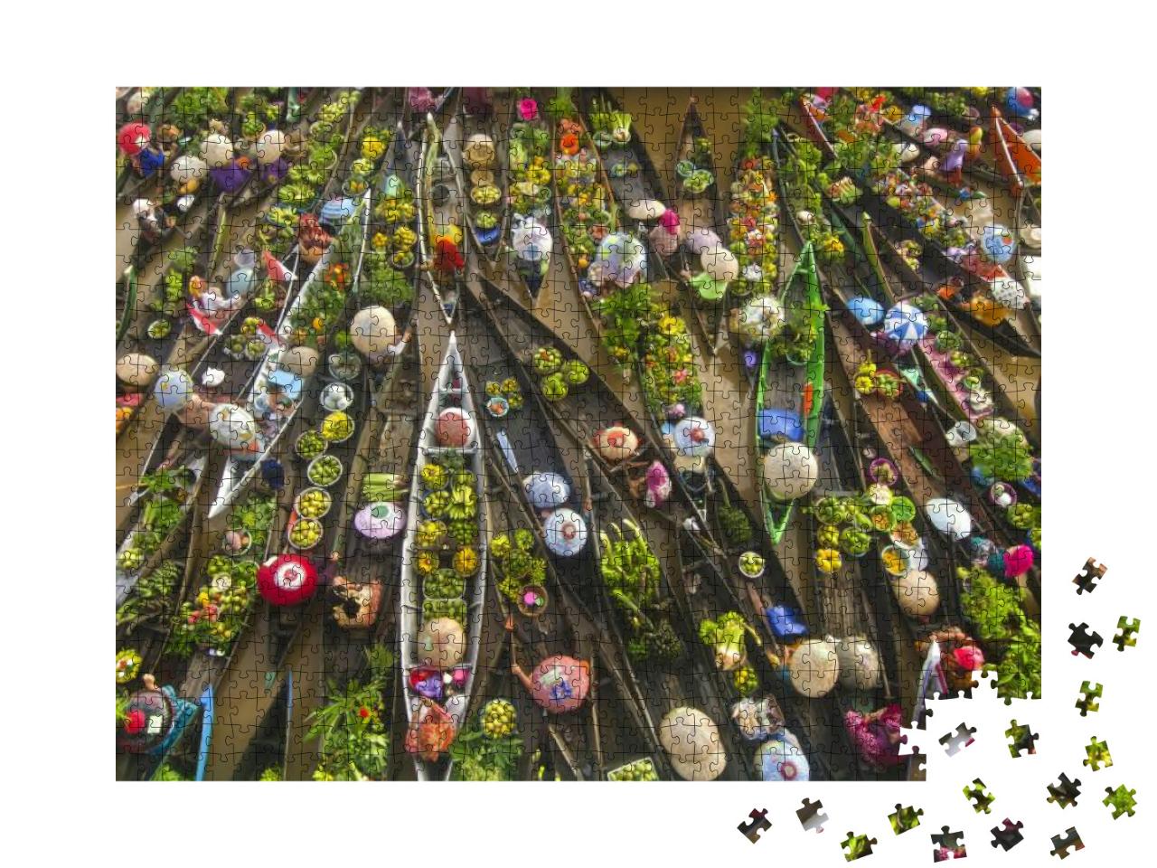 Floating Market... Jigsaw Puzzle with 1000 pieces