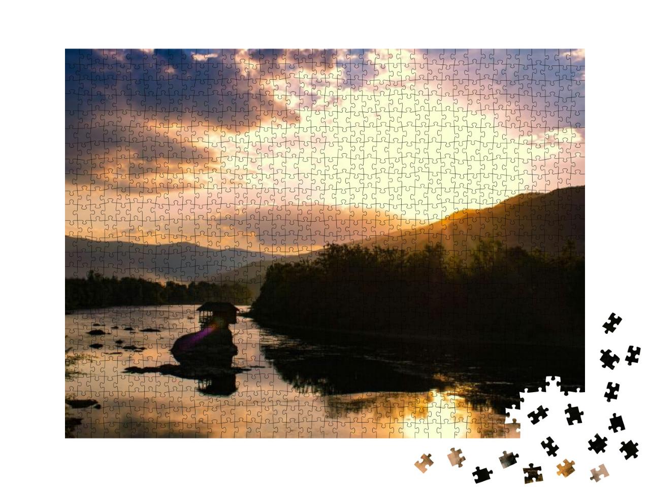 Drina River House in Serbia... Jigsaw Puzzle with 1000 pieces