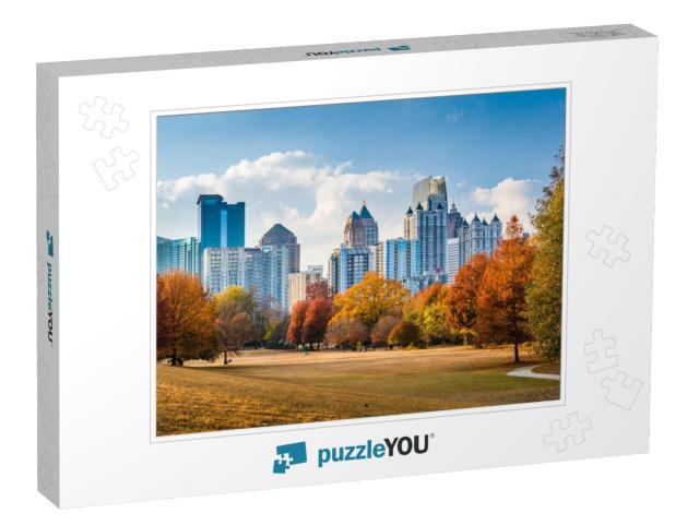 Atlanta, Georgia, USA Midtown Skyline from Piedmont Park i... Jigsaw Puzzle