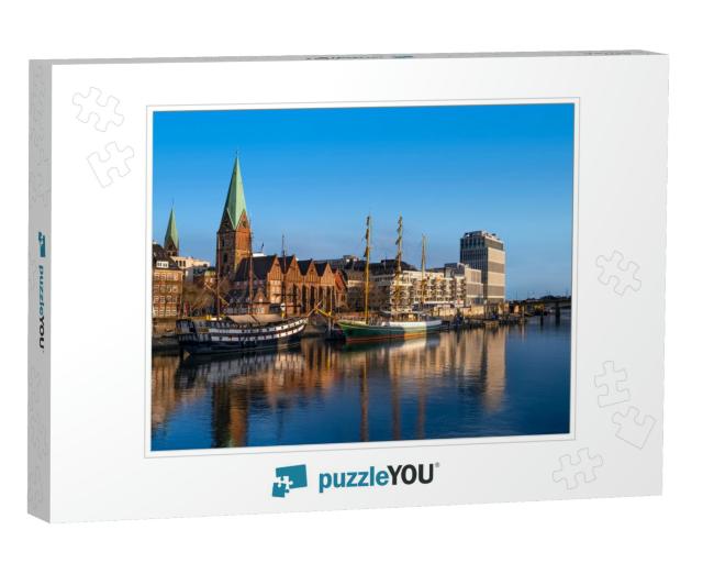 Three-Master in Front of the Promenade on the Weser in Br... Jigsaw Puzzle