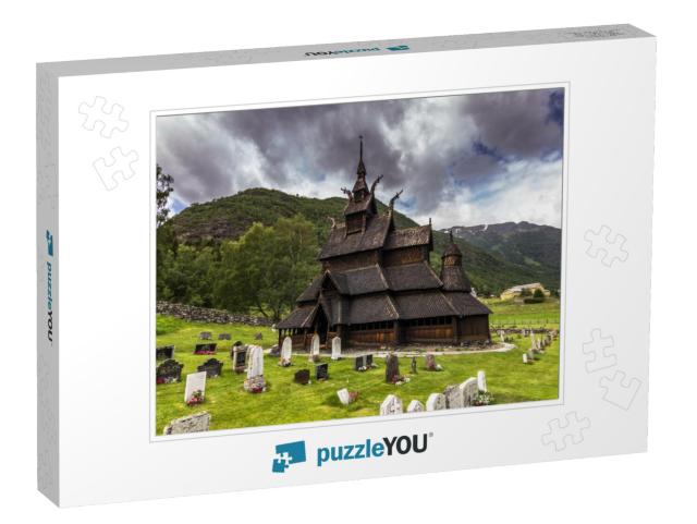 Borgund Stave Church, the Best Preserved of Them All, Nor... Jigsaw Puzzle