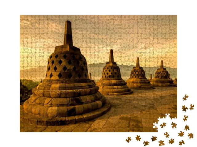 Borobudur Temple Compounds This Famous Buddhist Temple, D... Jigsaw Puzzle with 1000 pieces