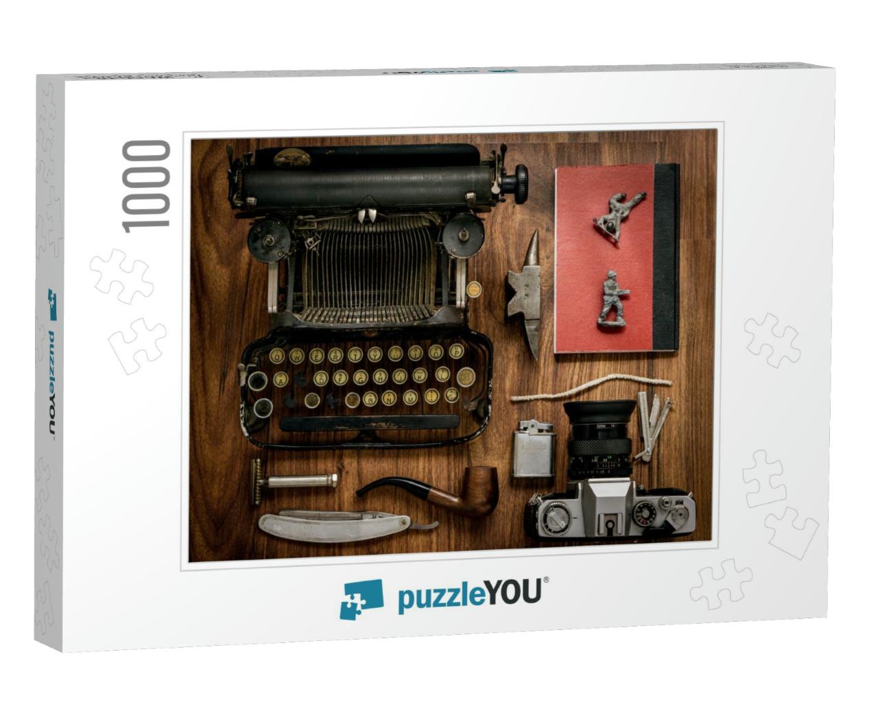 Flat Lay Hipster Vintage Objects... Jigsaw Puzzle with 1000 pieces