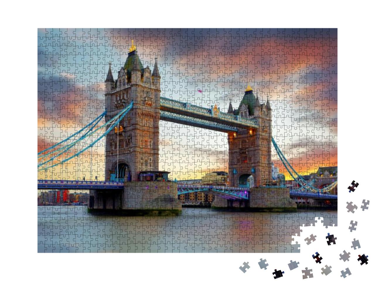 Tower Bridge in London, Uk... Jigsaw Puzzle with 1000 pieces