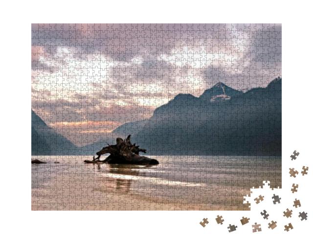 Late Afternoon Sunset View to Koenigssee At Berchtesgaden... Jigsaw Puzzle with 1000 pieces