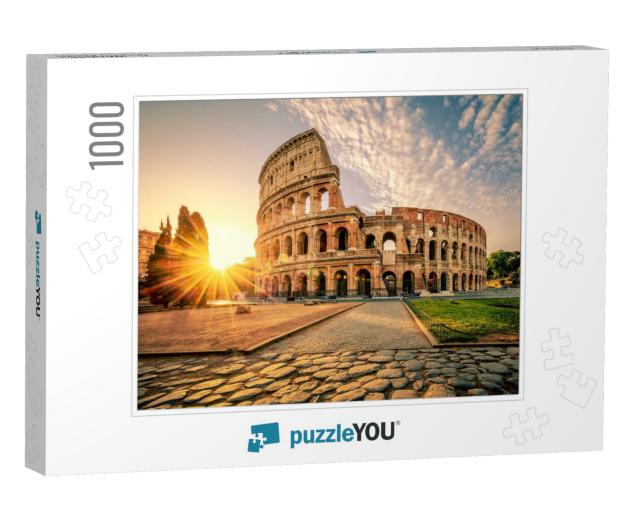 Colosseum in Rome At Sunrise, Italy, Europe... Jigsaw Puzzle with 1000 pieces