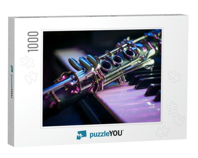 Clarinet & Electric Piano Keyboard Musical Show & Perform... Jigsaw Puzzle with 1000 pieces