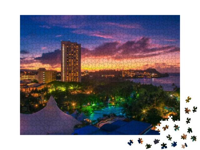 A Colorful Sunset Over Guam... Jigsaw Puzzle with 1000 pieces