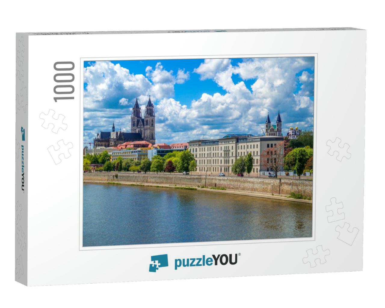 View Across Magdeburg, the Capital City of Saxony Anhalt... Jigsaw Puzzle with 1000 pieces