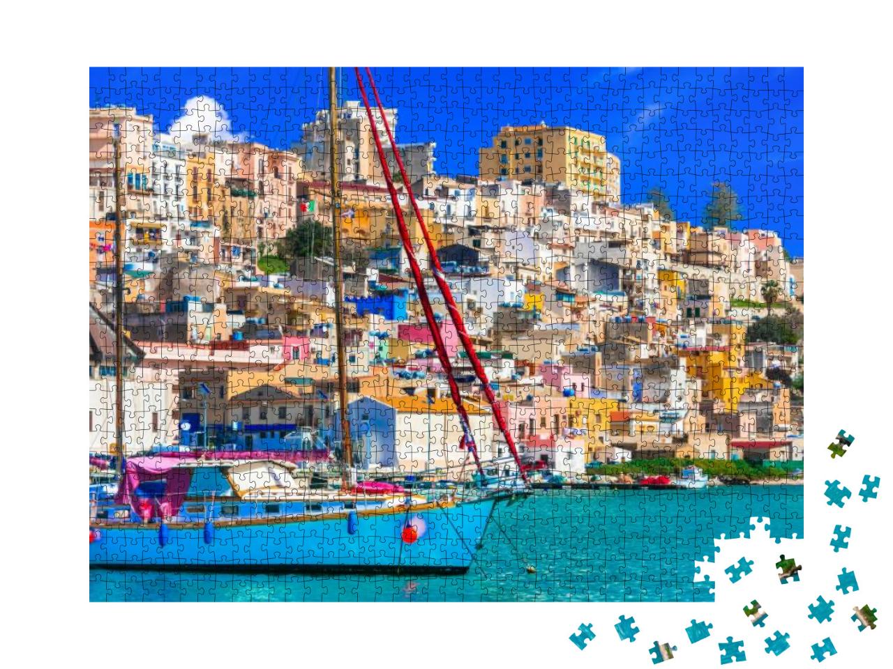 Sicily - Beautiful Coastal Town Sciacca in South of Islan... Jigsaw Puzzle with 1000 pieces