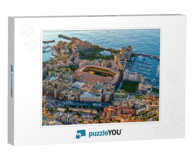 Aerial View of Stadium of Monaco At Sunrise, View from La... Jigsaw Puzzle