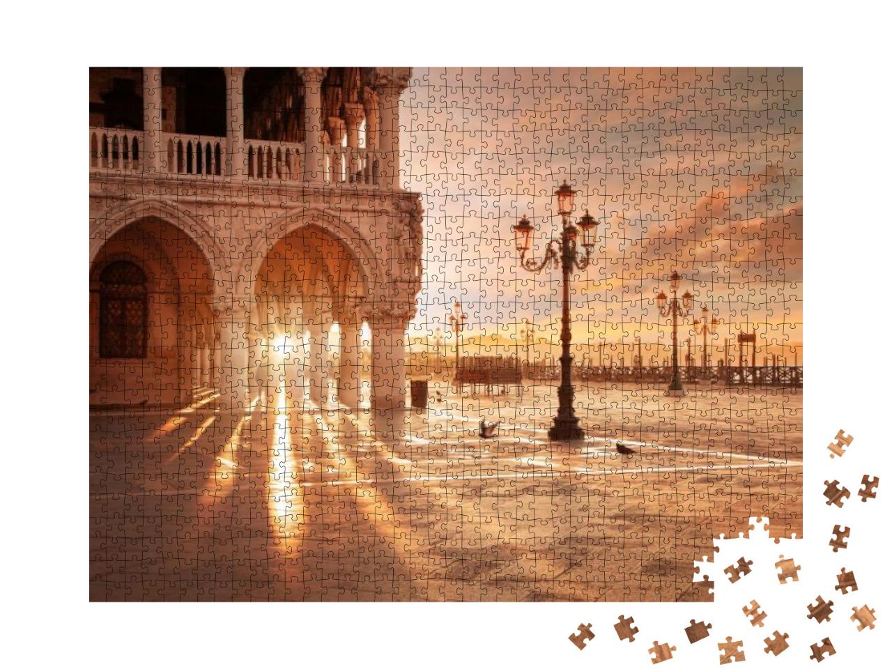 San Marco in Venice, Italy At a Dramatic Sunrise... Jigsaw Puzzle with 1000 pieces