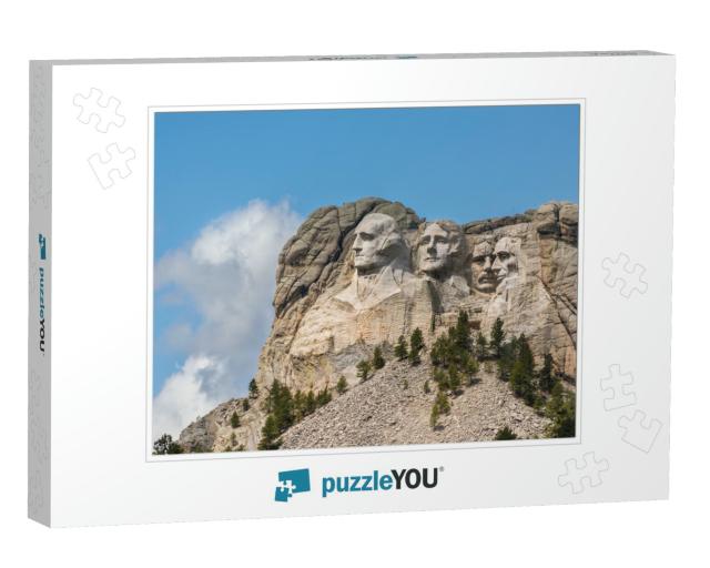 Side View of Mount Rushmore with Sunlight... Jigsaw Puzzle