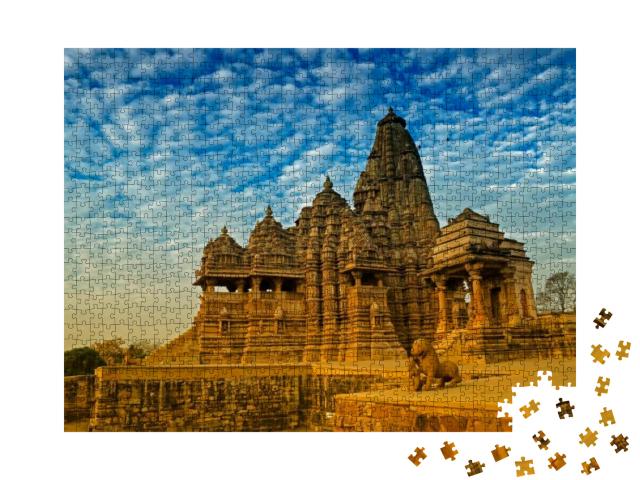 Beautiful Image of Kandariya Mahadeva Temple, Khajuraho... Jigsaw Puzzle with 1000 pieces