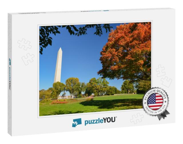 Washington Dc in Autumn - Washington Monument as Seen fro... Jigsaw Puzzle