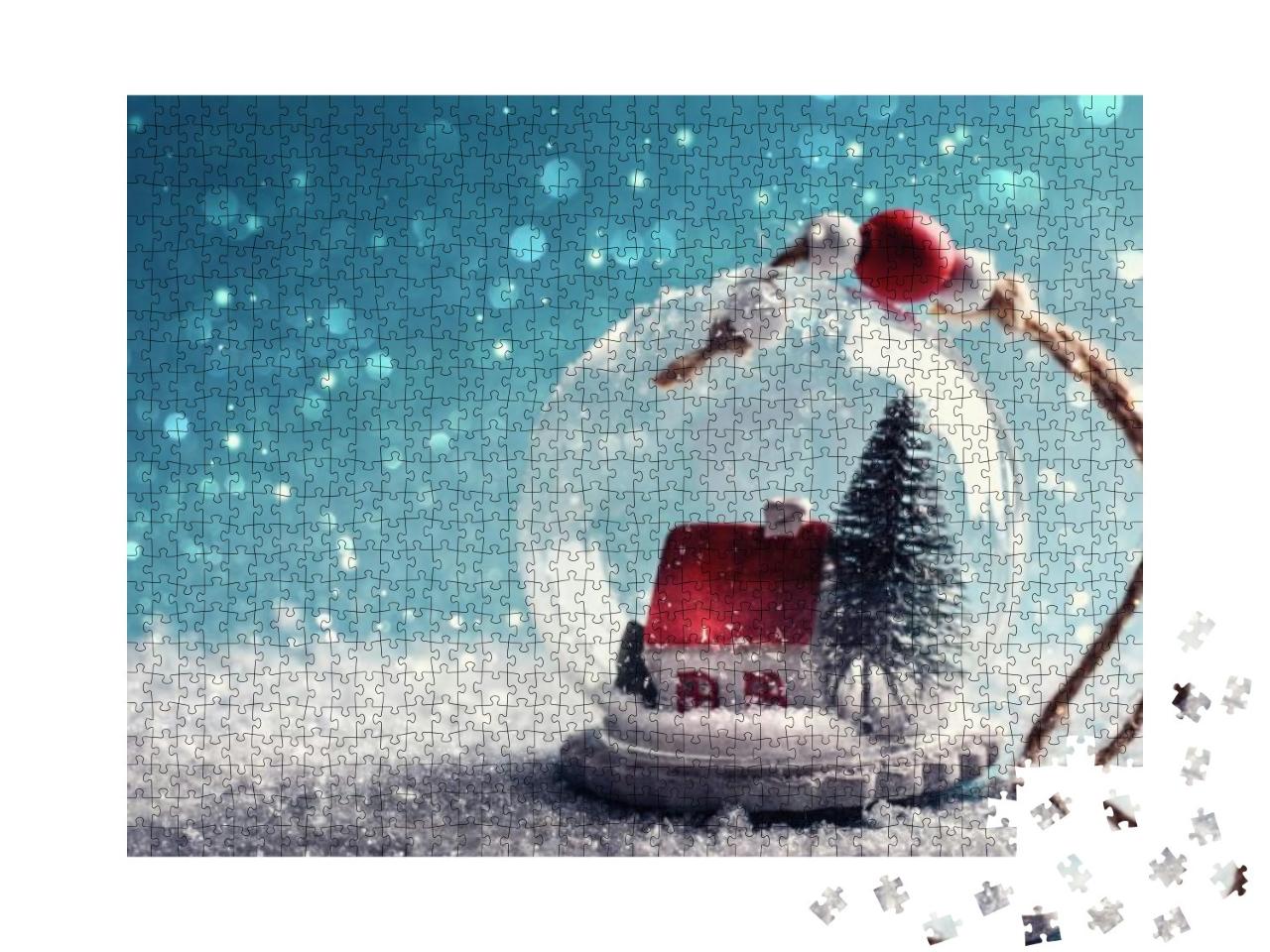 Christmas Snow Globe... Jigsaw Puzzle with 1000 pieces