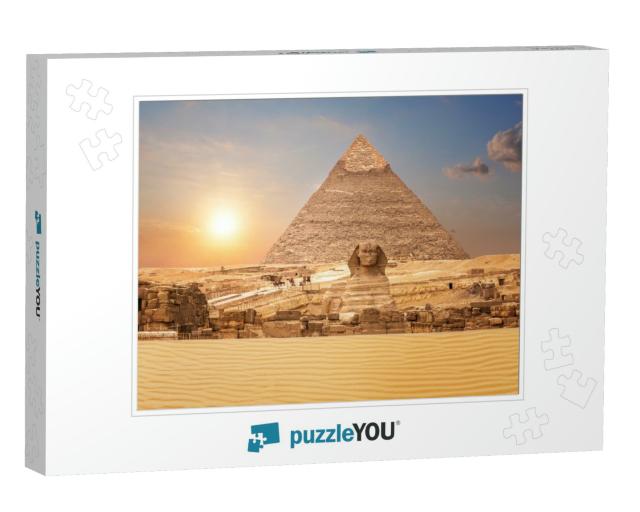Wonderful View on the Sphinx & the Pyramid of Chephren in... Jigsaw Puzzle