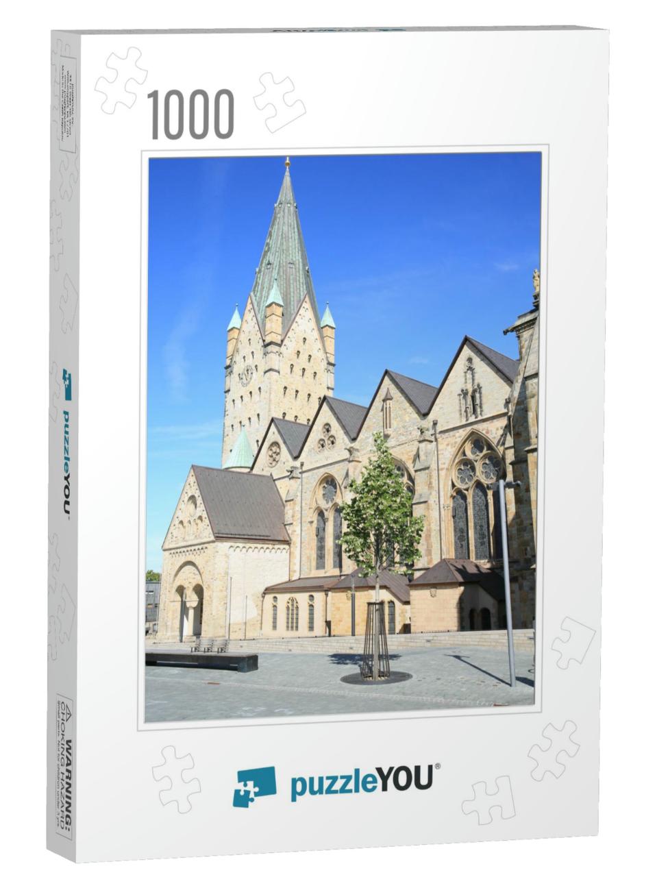 The Historic Cathedral in Paderborn, Westphalia, Germany... Jigsaw Puzzle with 1000 pieces