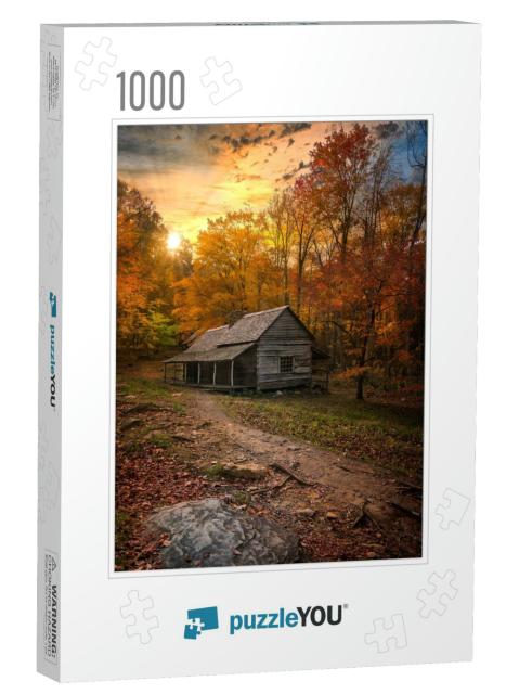 Cabin in Smoky Mountain National Park... Jigsaw Puzzle with 1000 pieces