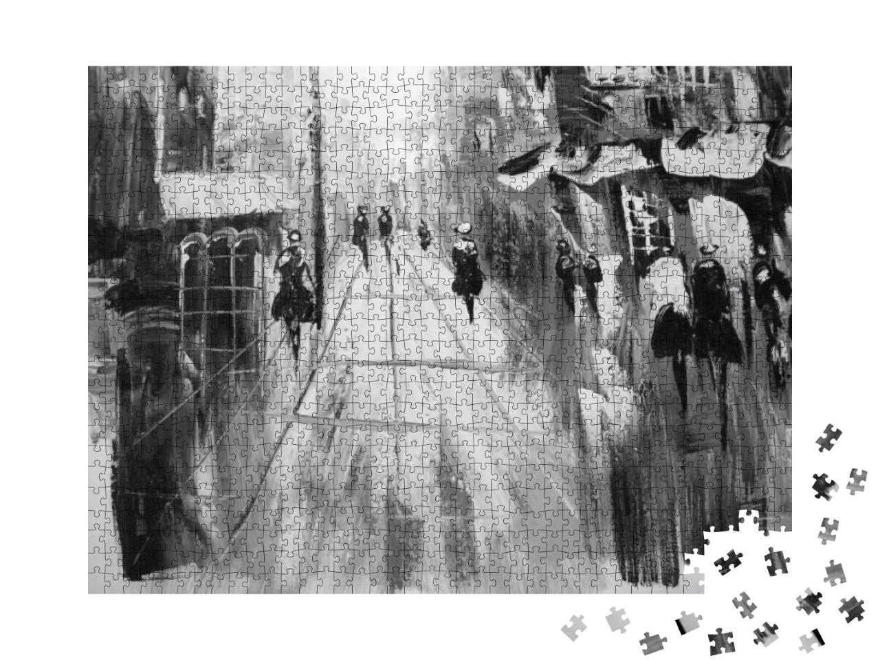 Black & White Paintings... Jigsaw Puzzle with 1000 pieces