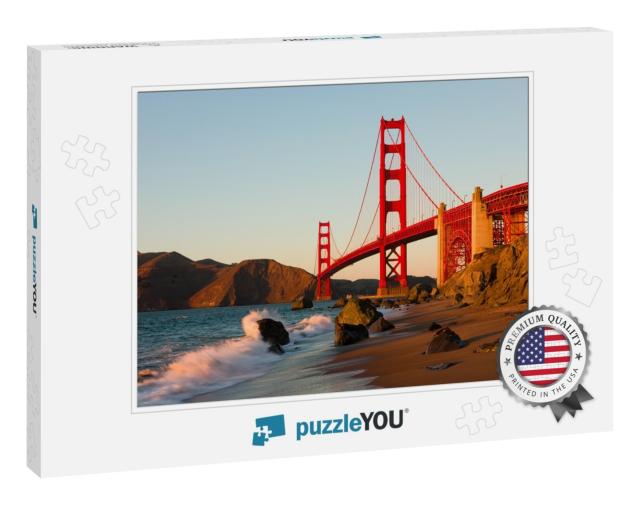 Golden Gate Bridge in San Francisco At Sunset... Jigsaw Puzzle