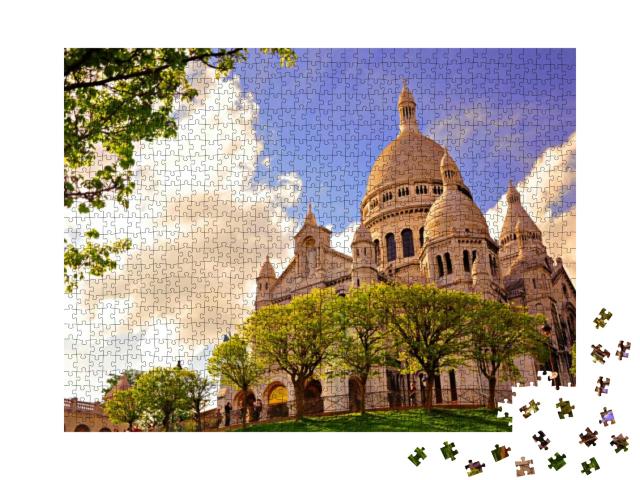 The Famous & Symbolic Sacre Coeur in Montmartre, Paris, F... Jigsaw Puzzle with 1000 pieces