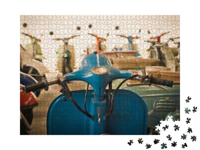 Classic Old Motorcycle... Jigsaw Puzzle with 1000 pieces