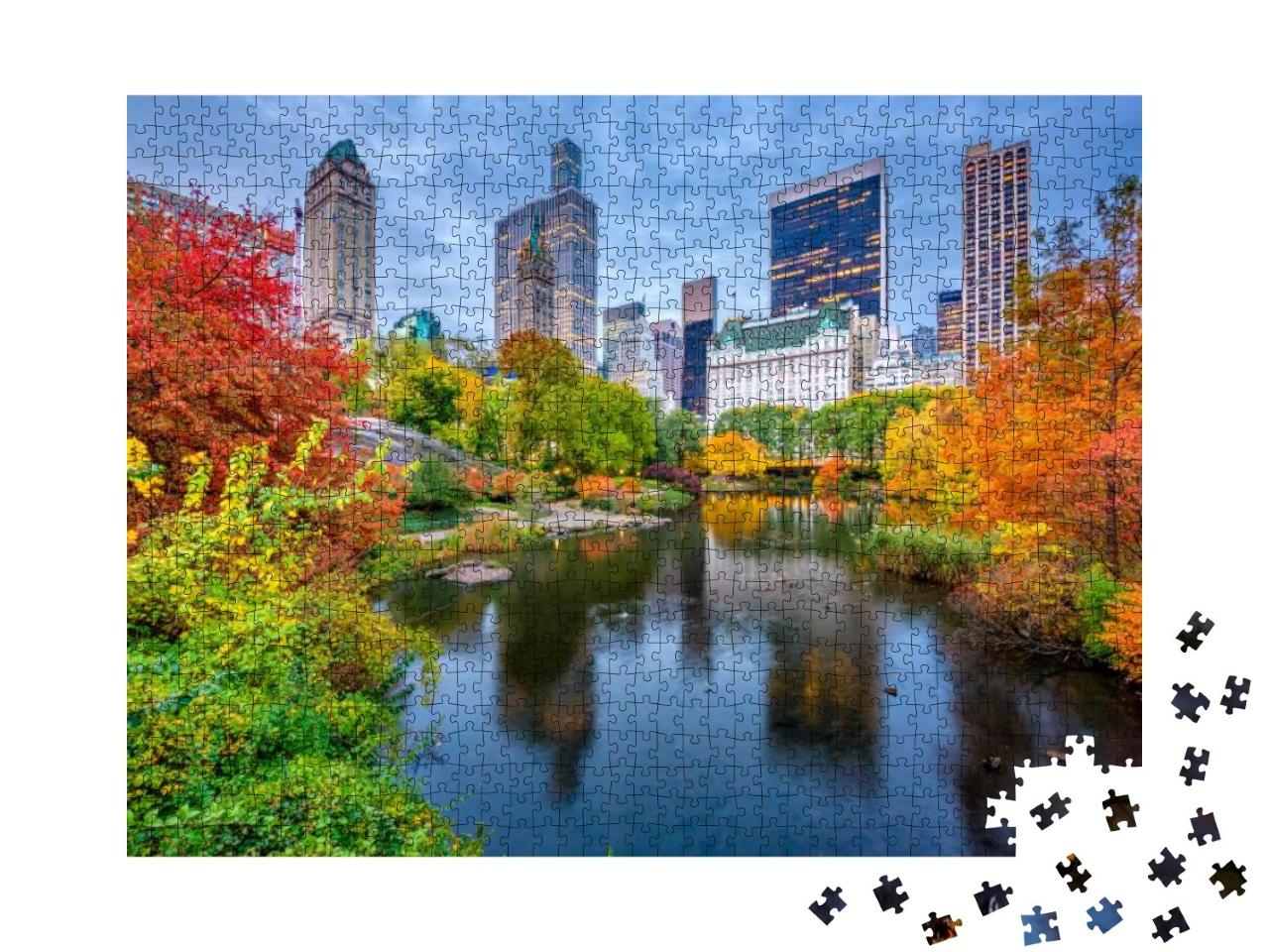 Central Park During Autumn in New York City... Jigsaw Puzzle with 1000 pieces