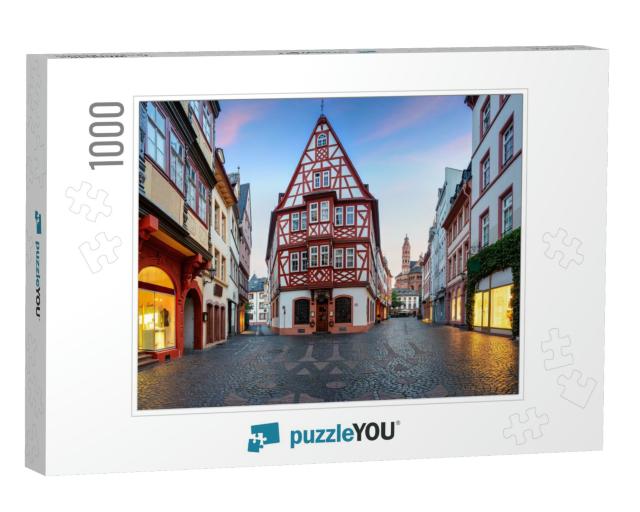Mainz, Germany. Cityscape Image of Mainz Old Town During... Jigsaw Puzzle with 1000 pieces