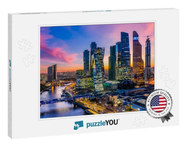 Moscow City Skyscraper & Skyline Architecture, Moscow Int... Jigsaw Puzzle
