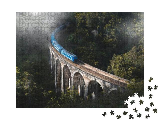 Famous Nine Arch Bridge in Ella, Demodara, Sri Lanka... Jigsaw Puzzle with 1000 pieces