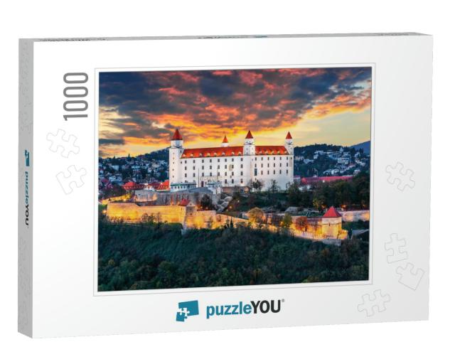 Bratislava Castle At Sunset, Bratislava, Slovakia... Jigsaw Puzzle with 1000 pieces