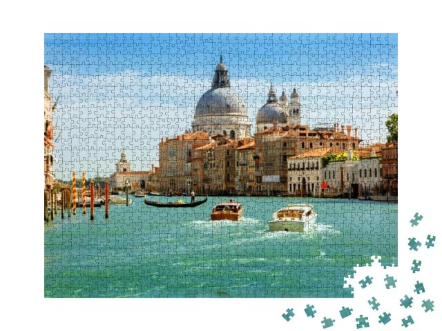 Grand Canal & Basilica Santa Maria Della Salute, Venice... Jigsaw Puzzle with 1000 pieces