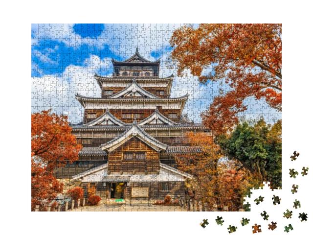Hiroshima Castle in Hiroshima, Japan... Jigsaw Puzzle with 1000 pieces