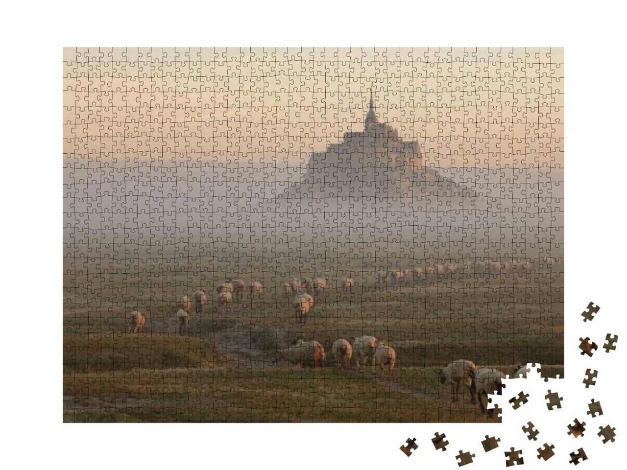 Beautiful View of the Famous & Historic Tidal Island of L... Jigsaw Puzzle with 1000 pieces