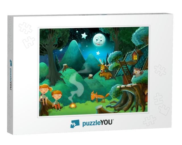 Fable Stage - Cartoon Illustration for the Children... Jigsaw Puzzle