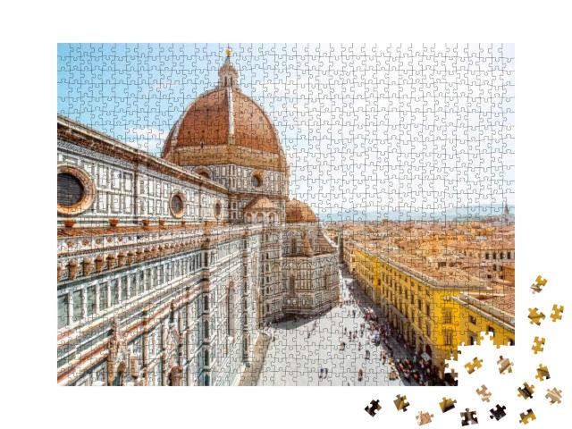 Top Cityscape View on the Dome of Santa Maria Del Fiore C... Jigsaw Puzzle with 1000 pieces