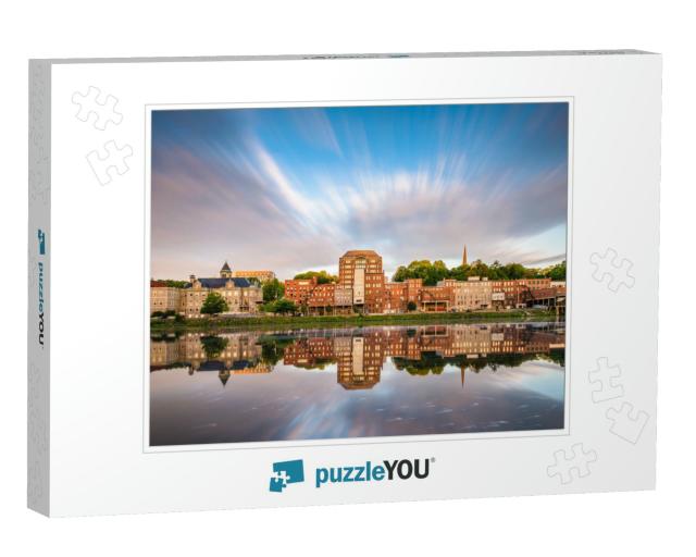Augusta, Maine, USA Downtown Skyline on the Kennebec River... Jigsaw Puzzle