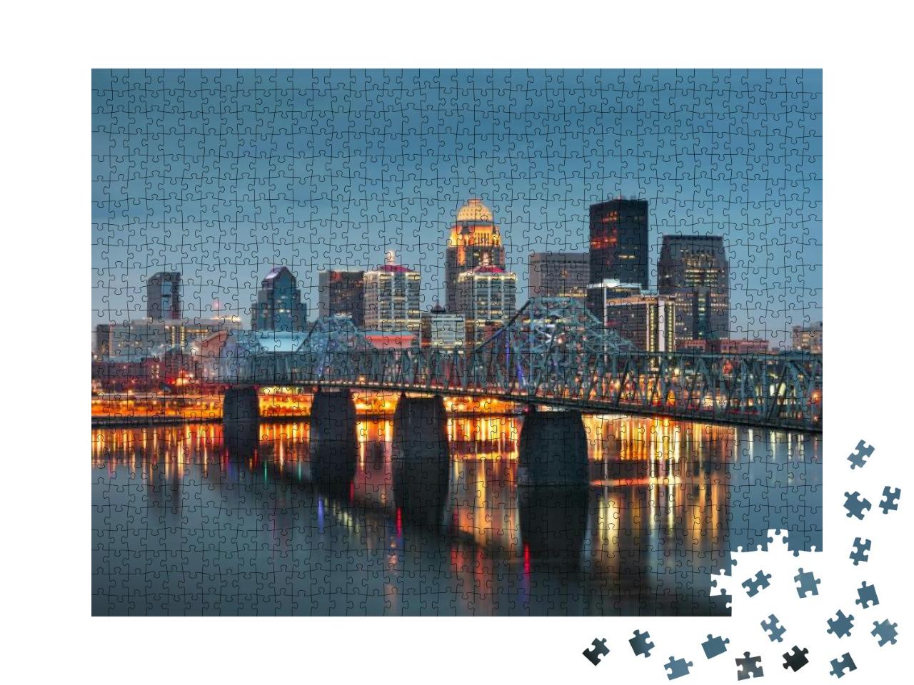 Louisville, Kentucky, USA Downtown Skyline on the Ohio Riv... Jigsaw Puzzle with 1000 pieces
