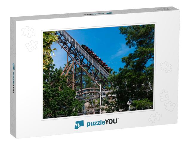 Roller Coaster in Kolmarden in Sweden Juli 2021... Jigsaw Puzzle