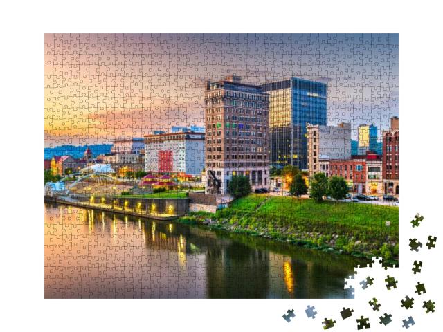 Charleston, West Virginia, USA Downtown Skyline on the Riv... Jigsaw Puzzle with 1000 pieces