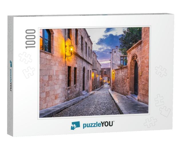 Rhodes, Greece. Avenue of the Knights Ippoton, Medieval P... Jigsaw Puzzle with 1000 pieces